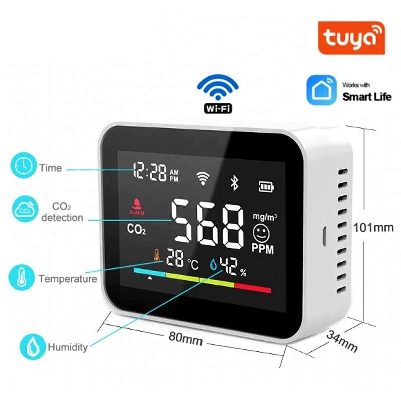 Tuya Smart Wifi Complete Air Quality Detector Expert House