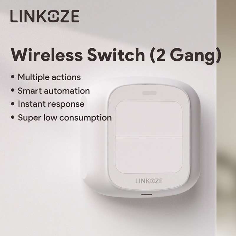 Linkoze Wireless Switch For Scene Smart Zigbee 2 Physical Buttons