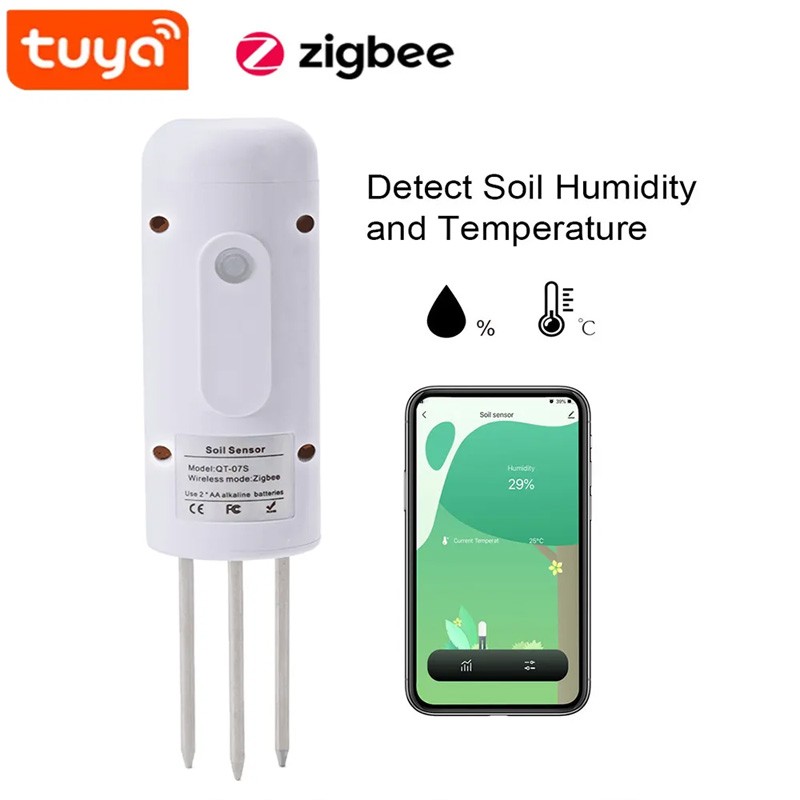 Tuya Zigbee Smart Soil Temperature And Humidity Sensor