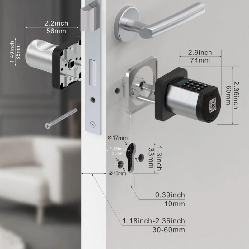 Welock Serratura Elettronica Smart Bluetooth Da Interno Con Tastiera