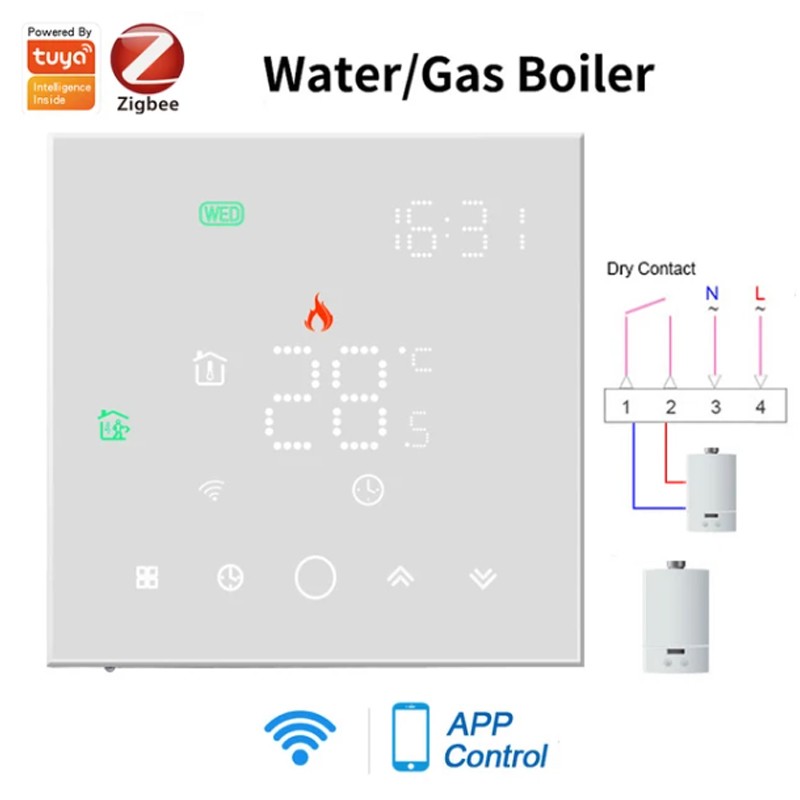 Thermostat For Gas Boiler With Beca Smart ZigBee BHT 003 Radiators