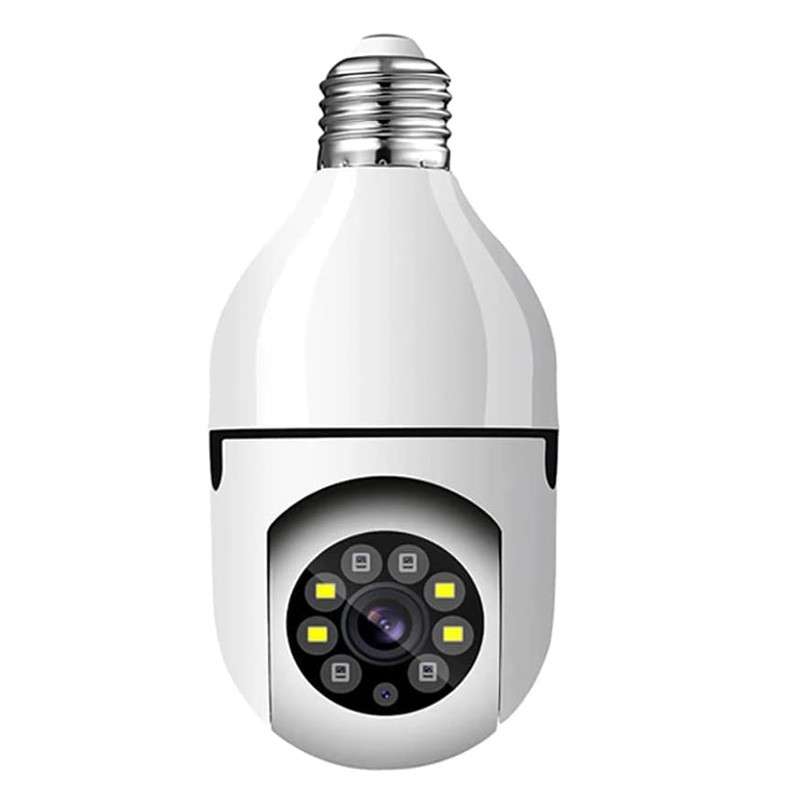 Ampoule Caméra de Surveillance intelligente, sans fil, IP HD 360 P, Wifi  LED degrés 1080, lumière.