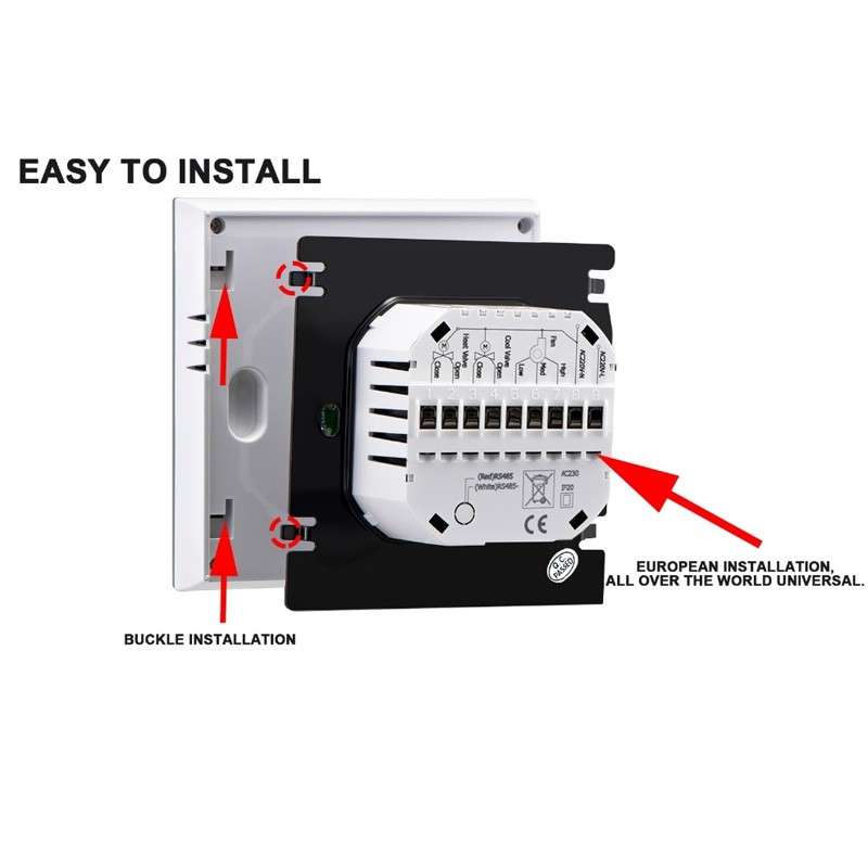 Smart WiFi Room Thermostat Beca BAC-2000MLW For 0-10V Fan Coil