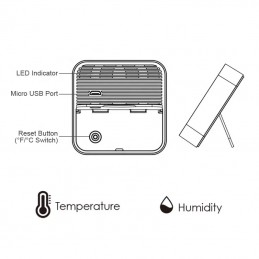 WiFi Tuya Smart Temperature Humidity Sensor USB Charge – Lonsonho
