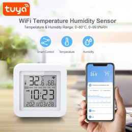 Termómetro Digital Tuya WIFI inteligente, Sensor de temperatura y