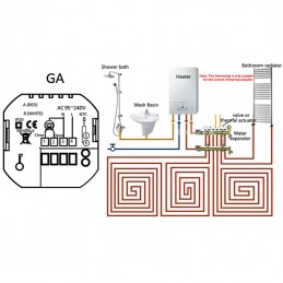 Termostato de batería Beca WiFi BHT-8000RF-VA-GAW