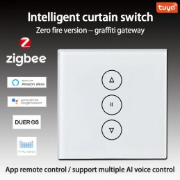 Interruptor táctil inteligente wifi para persiana enrollable, Control  remoto para persianas compatible con Smart Life, Tuya