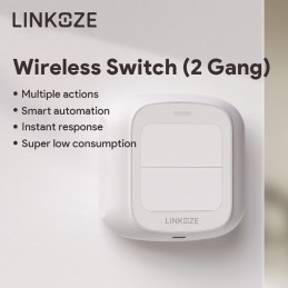 Conmutador inalámbrico Linkoze para Scene Smart Zigbee 2 Botones físicos