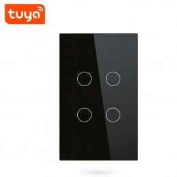 Tuya Interruttore Touch Smart WiFi con RF 433 MHz Nero