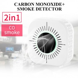Détecteur de fumée et de monoxyde de carbone intelligent sans fil Tuya avec  sirène