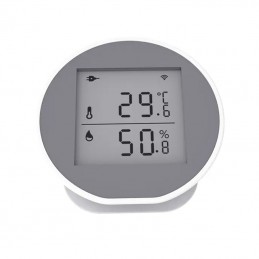 Sensor de Temperatura y Humedad Tuya Smart WiFi con Pantalla y Alarma  PST-WSD400H - Promart