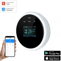 Sensor de movimiento inteligente WiFi: detector de movimiento PIR  inalámbrico, sensor infrarrojo interior con alertas de aplicaciones  gratuitas, rango de detección de 360 grados, no requiere : Herramientas y  Mejoras del Hogar 