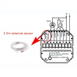 Termostato WiFi BAC-8000ELW 12 Volt DC Controllo Condizionatori 4