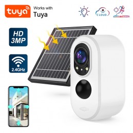 Tuya Vattentät Smart Wifi-kamera med solpanel 3,0 MP