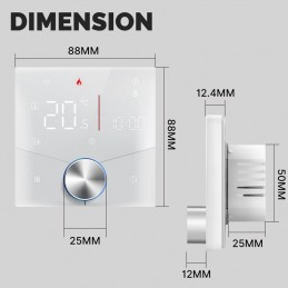 Termostato Smart WiFi Beca BHT-003GALW per Riscaldamento Acqua