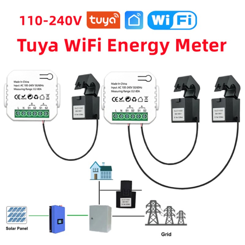 Medidor WiFi Tuya: monitoreo inteligente de electricidad