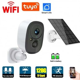 Inteligentna kamera WiFi Tuya 2 MP typu Plug and Play z panelem słonecznym