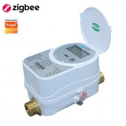 Medidor de agua ultrasónico Tuya con válvula inteligente Zigbee