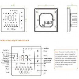 Termostato Beca ZigBee BHT-002GBLZB para suelo radiante