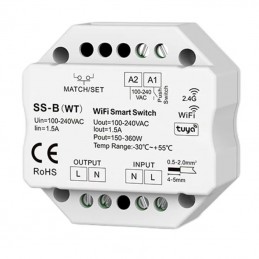 Interruptor Tuya para luces inteligentes WiFi y RF con soporte de
