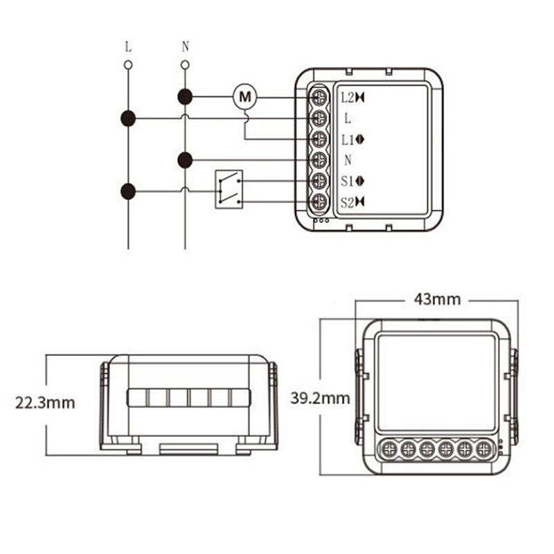 Interruttore Di Controllo Tuya Smart Zigbee Per Tapparelle E Persiane