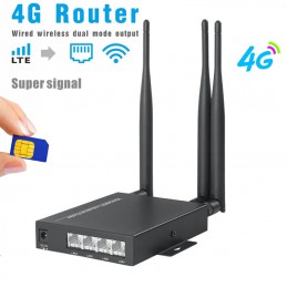 Professionele router met 4G LTE SIM en 4 IP66 LAN-poorten voor extern gebruik