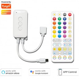 Tuya Smart WiFi RGBCCT LED Controller with IR44 Remote Control