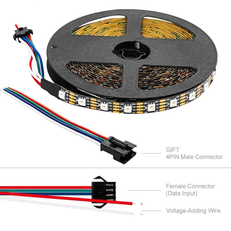 Ws Rgbic Led Strip Unique Brightness And Customization