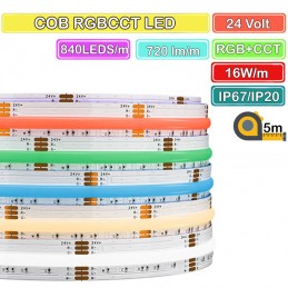 Tira LED COB RGBCCT con 840...