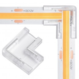 Connecteur rapide en forme de L pour bandes LED COB monochromes