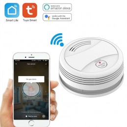 Tuya Smart WiFi fotoelektrisk rökdetektor med siren