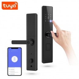 Serrure de porte automatique Tuya avec WiFi intelligent par empreinte digitale