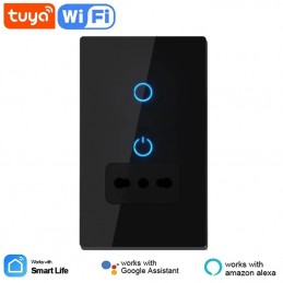Tuya Black Smart WiFi Touch Switch med italienskt uttag