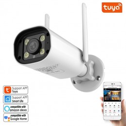 Caméra étanche Tuya Smart WIFI avec capteur PIR intégré