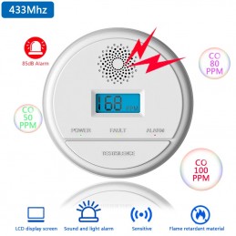 Tuya RF433 Draadloze Koolmonoxidemelder