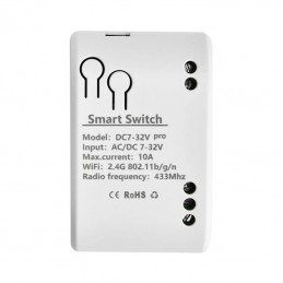 7-32V Smart Wifi-relaismodule met RF433-afstandsbediening Compatibel met eWeLink