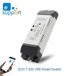 7–32 V intelligentes WLAN-Relaismodul mit RF433-Fernbedienung, kompatibel mit eWeLink