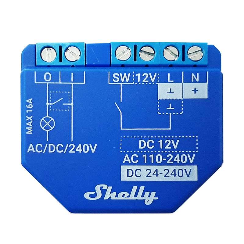 Shelly Plus 1 Interruttore Smart Switch Wi-Fi Bluetooth 16A