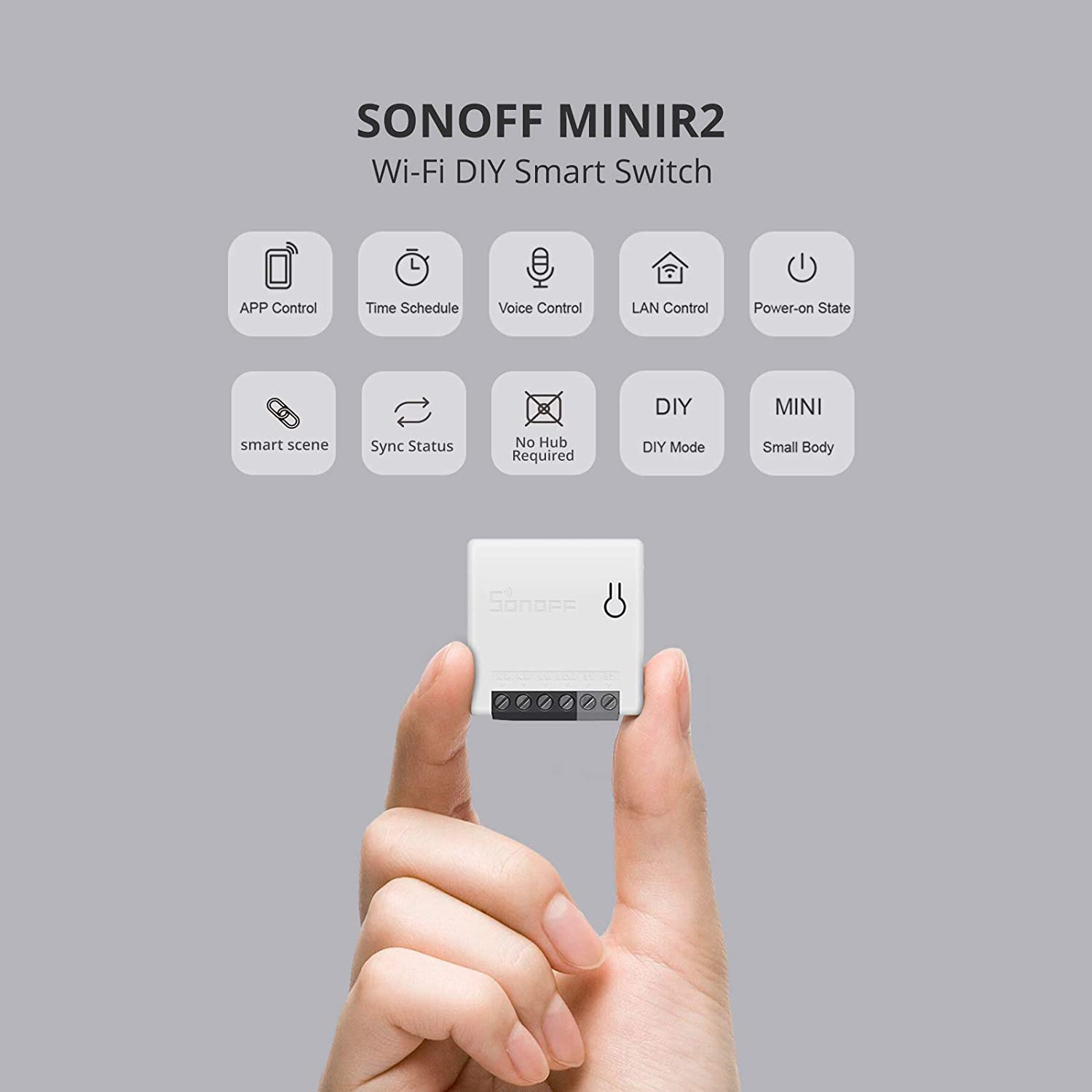 Sonoff mini R2 Wireless WiFi Switch Compatible with Alexa Google