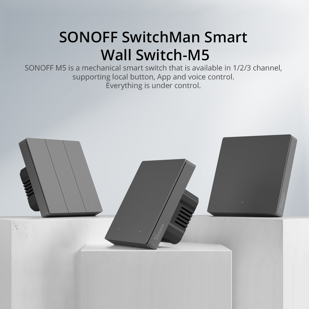 SONOFF - Interrupteur d'éclairage WiFi M5-2C-86,…