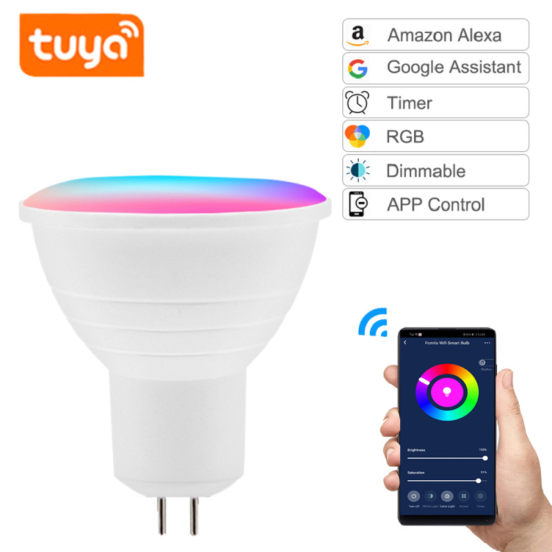 Tuya 5W WiFi Smart GU5.3 LED Spotlight Supports Alexa and Google