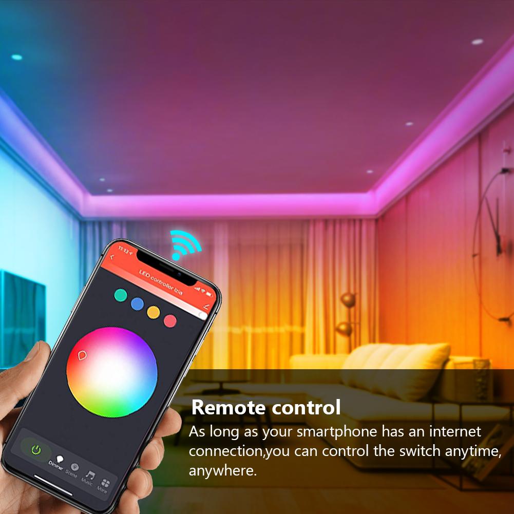 Tuya WiFi RGB LED Strip Light 5 Meter (Remote Controller, App, Voice  Command by Alexa / Google)