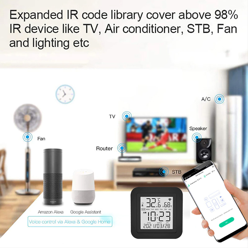 Emetteur télécommande infrarouge WiFi compatible Tuya Smart Life, Google  Home,  Alexa, Siri Shortcuts 
