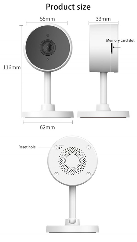 Tuya Telecamera Baby Smart WiFi con Rilevamento della Temperatura dimensioni.jpg