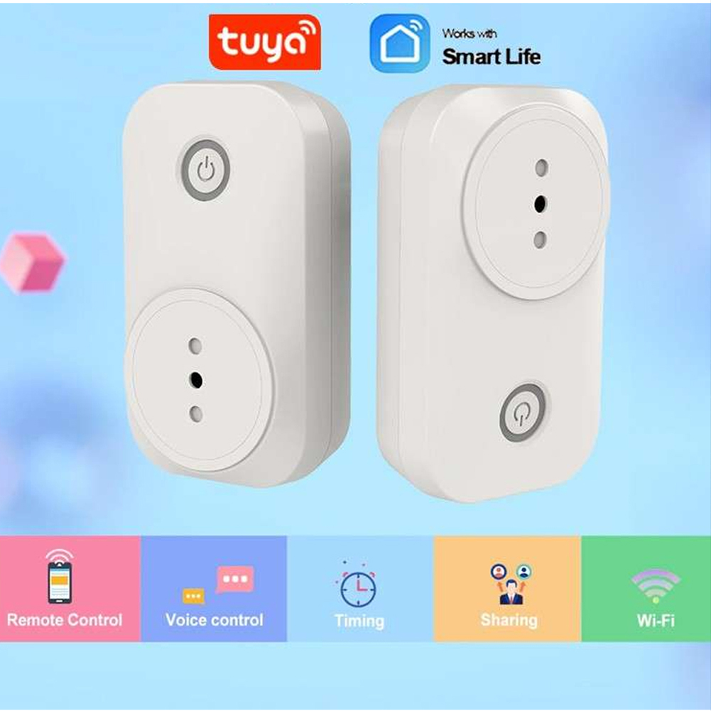 Smart Plug WiFi Socket EU 16A Power Monitor Timing Tuya Smart Life APP  Control