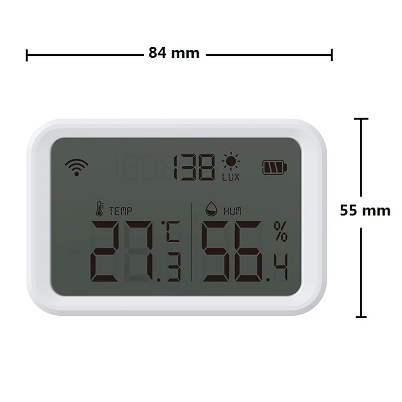 Sensor de temperatura y humedad WIFI Tuya con pantalla LCD de 2,9